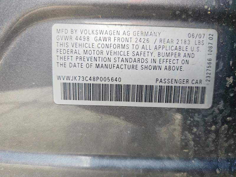 Aukcja sprzedaży 2008 Volkswagen Passat, vin: WVWJK73C48P005640, numer aukcji: 52269266