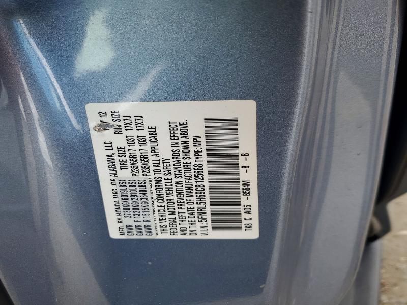 Aukcja sprzedaży 2012 Honda Odyssey, vin: 5FNRL5H69CB125668, numer aukcji: 53298016