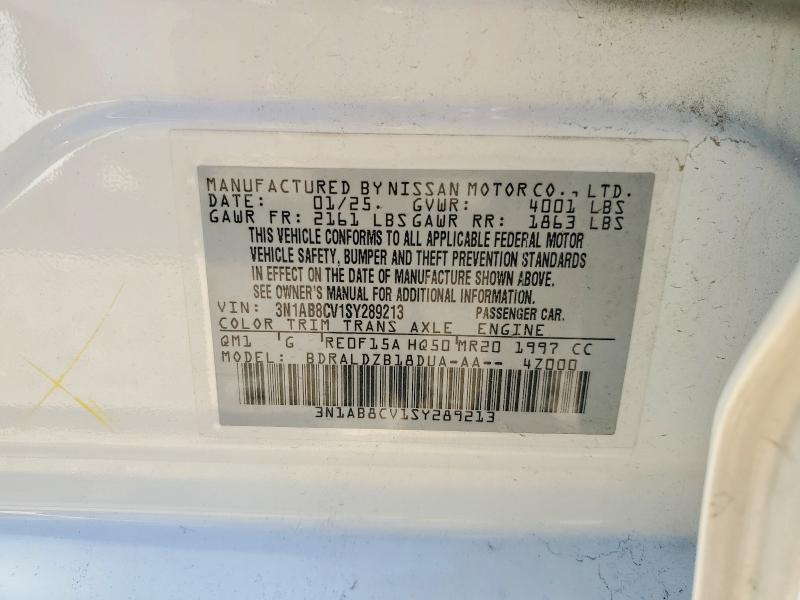 Продаж на аукціоні авто 2025 Nissan Sentra, vin: 3N1AB8CV1SY289213, номер лоту: 53323946