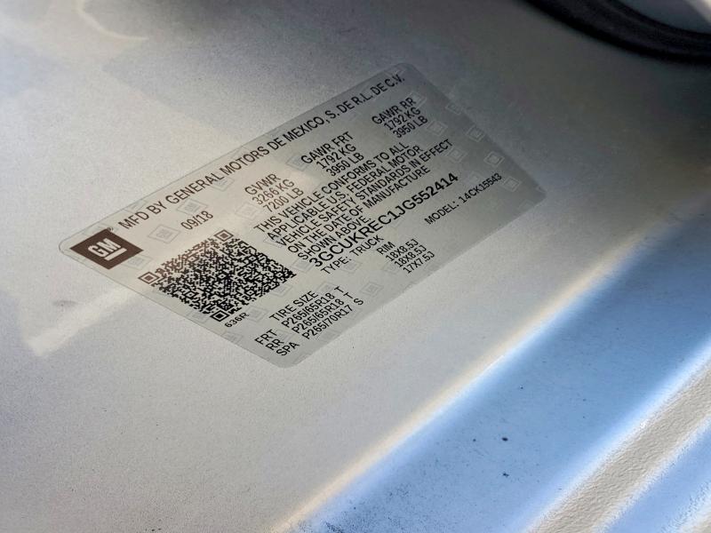 2018 Chevrolet Silverado მანქანა იყიდება აუქციონზე, vin: 3GCUKREC1JG552414, აუქციონის ნომერი: 53115046