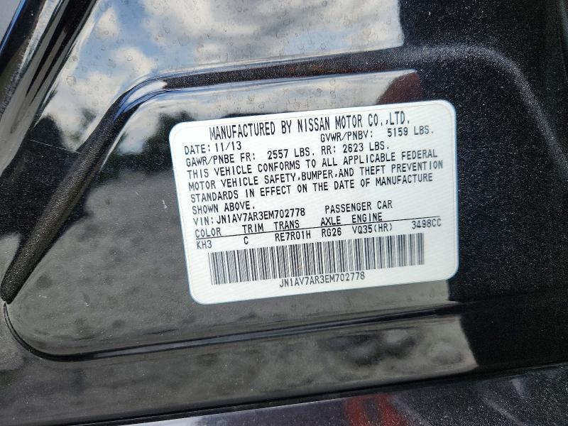 Продажа на аукционе авто 2014 Infiniti Q50 Hybrid, vin: JN1AV7AR3EM702778, номер лота: 52899286