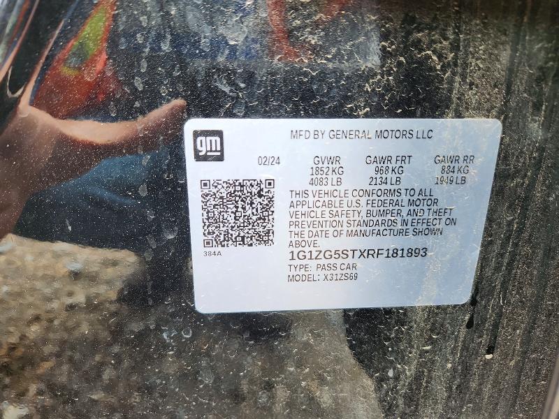 2024 Chevrolet Malibu მანქანა იყიდება აუქციონზე, vin: 1G1ZG5STXRF181893, აუქციონის ნომერი: 54448386