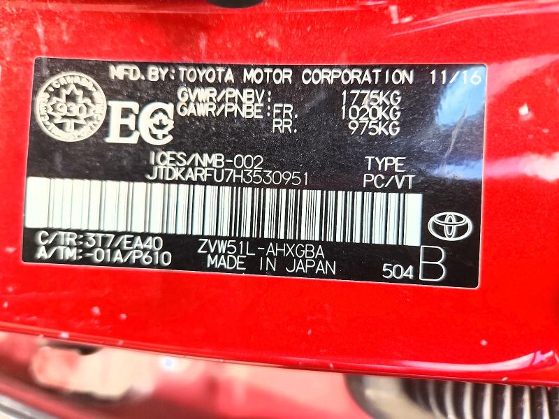 Продаж на аукціоні авто 2017 Toyota Prius, vin: JTDKARFU7H3530951, номер лоту: 52241906