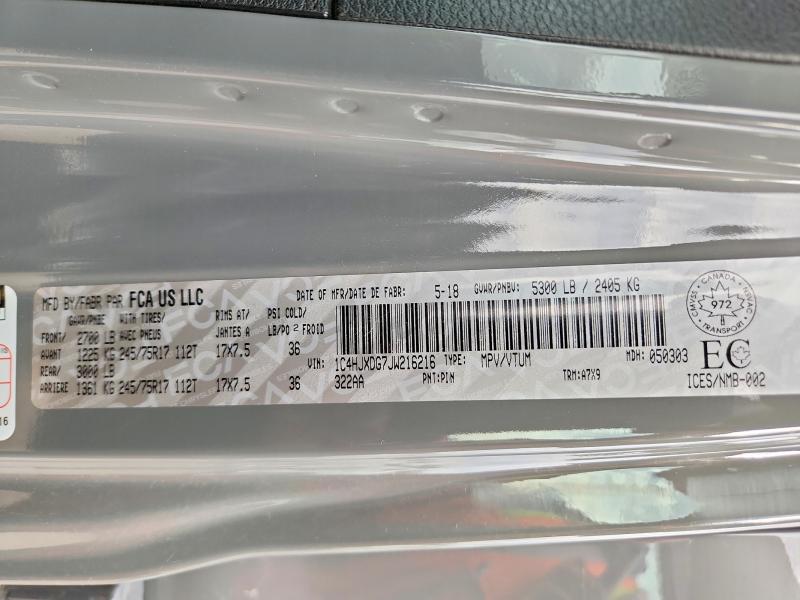 Продажа на аукционе авто 2018 Jeep Wrangler Unlimited, vin: 1C4HJXDG7JW216216, номер лота: 55117906