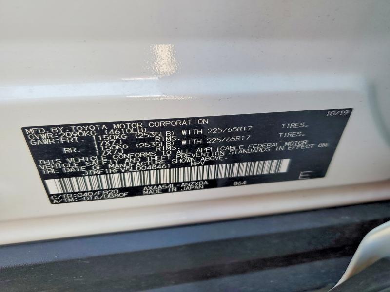 Aukcja sprzedaży 2020 Toyota Rav4, vin: JTMF1RFV5LD048461, numer aukcji: 52462226
