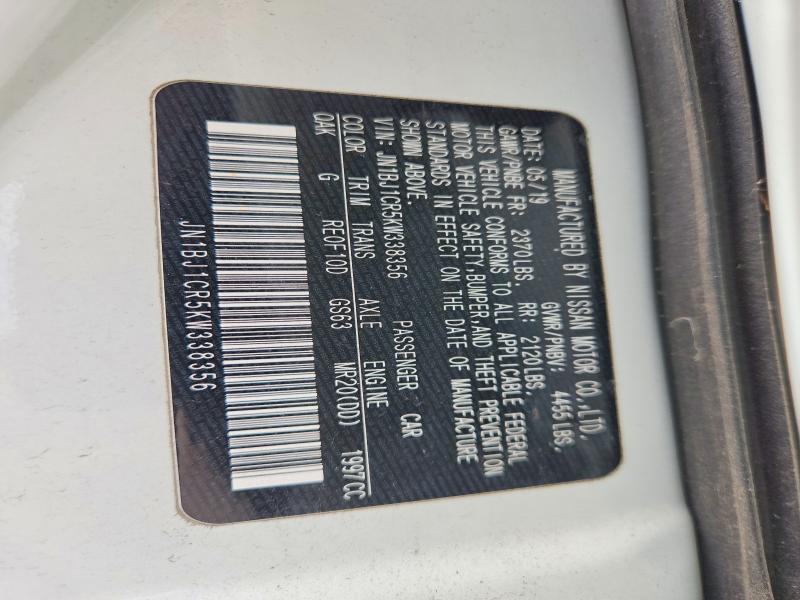 Aukcja sprzedaży 2019 Nissan Rogue Sport, vin: JN1BJ1CR5KW338356, numer aukcji: 55331566