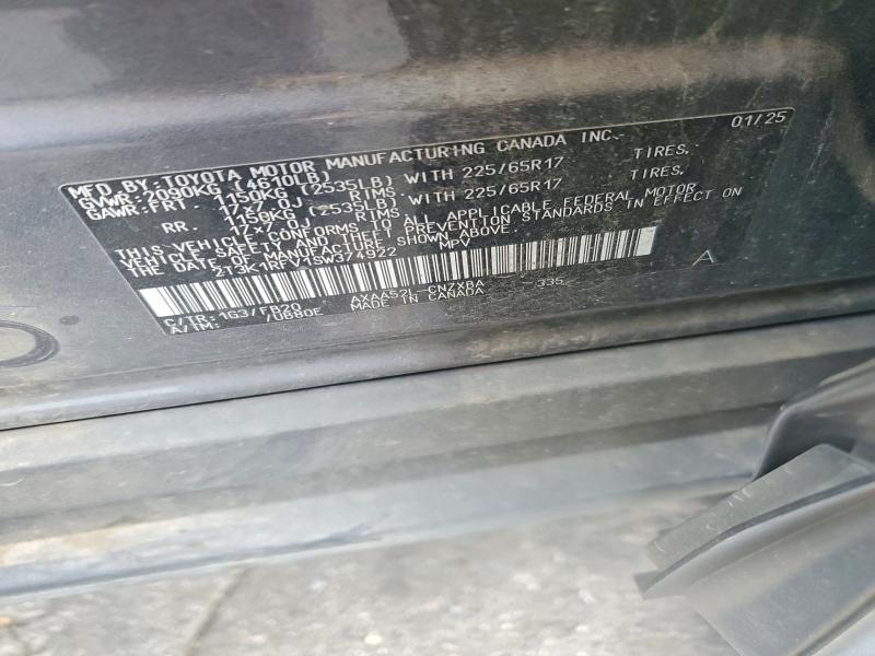 Aukcja sprzedaży 2025 Toyota Rav4, vin: 2T3K1RFV1SW374922, numer aukcji: 54639216