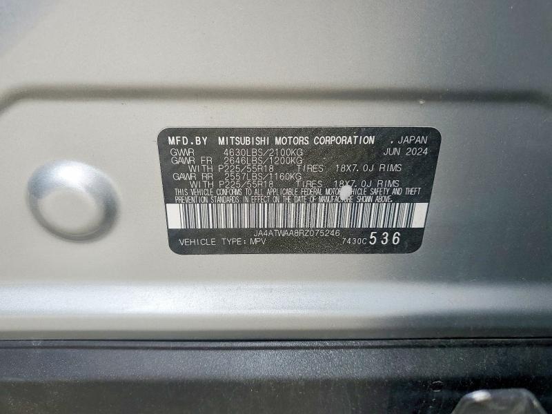 Aukcja sprzedaży 2024 Mitsubishi Eclipse Cross, vin: JA4ATWAA8RZ075246, numer aukcji: 52665676