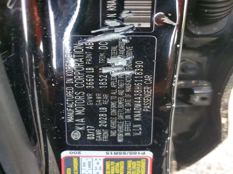 Продаж на аукціоні авто 2017 Kia Rio, vin: KNADM4A38H6118390, номер лоту: 55234876