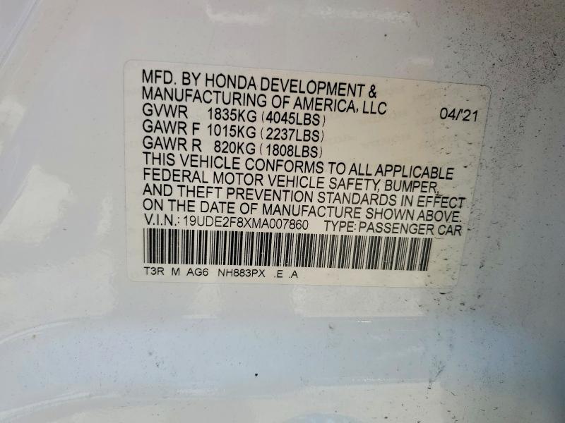 Aukcja sprzedaży 2021 Acura Ilx, vin: 19UDE2F8XMA007860, numer aukcji: 55577436