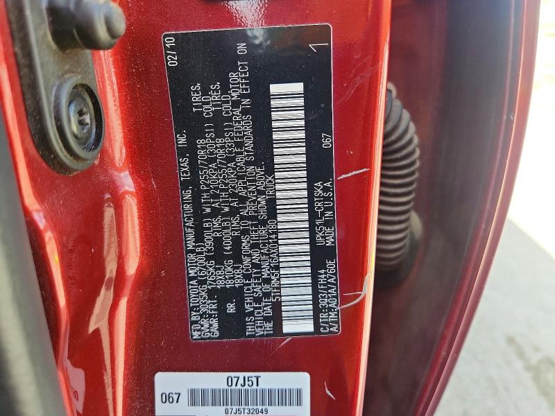 Продаж на аукціоні авто 2010 Toyota Tundra, vin: 5TFRM5F16AX014180, номер лоту: 55048096