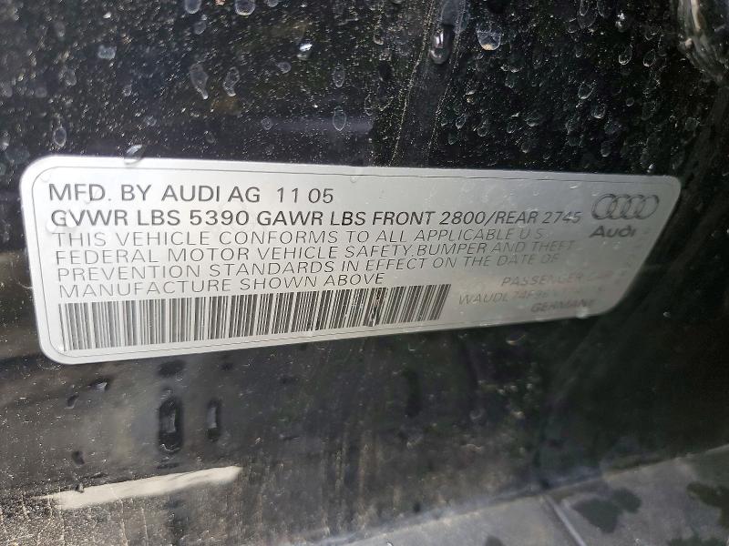 2006 Audi A6 მანქანა იყიდება აუქციონზე, vin: WAUDL74F96N114118, აუქციონის ნომერი: 52377526