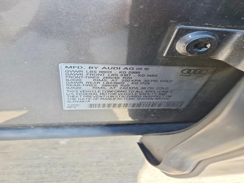 Aukcja sprzedaży 2017 Audi Q7, vin: WA1AAAF74HD023498, numer aukcji: 53996826