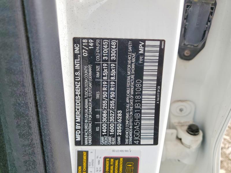 52998886 :رقم المزاد ، 4JGDA5HB1JB181080 vin ، 2018 Mercedes-benz Gle مزاد بيع