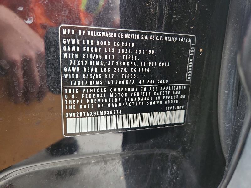 Aukcja sprzedaży 2020 Volkswagen Tiguan, vin: 3VV2B7AX9LM036778, numer aukcji: 52157146