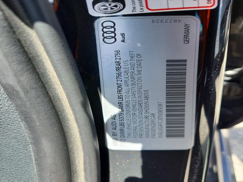 Продажа на аукционе авто 2013 Audi A6, vin: WAUJGAFC3DN085087, номер лота: 55388906
