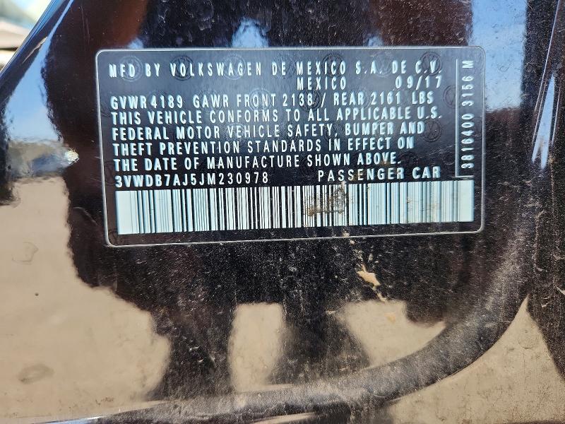 Aukcja sprzedaży 2018 Volkswagen Jetta, vin: 3VWDB7AJ5JM230978, numer aukcji: 53907226
