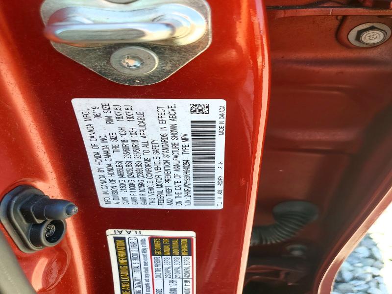 Auction sale of the 2019 Honda Cr-v, vin: 2HKRW2H95KH640294, lot number: 54206206