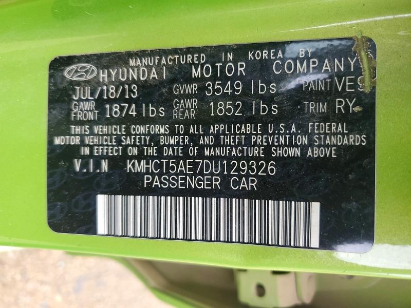Продаж на аукціоні авто 2013 Hyundai Accent, vin: KMHCT5AE7DU129326, номер лоту: 54277286