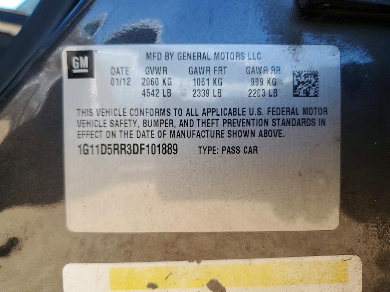 Aukcja sprzedaży 2013 Chevrolet Malibu, vin: 1G11D5RR3DF101889, numer aukcji: 53114336
