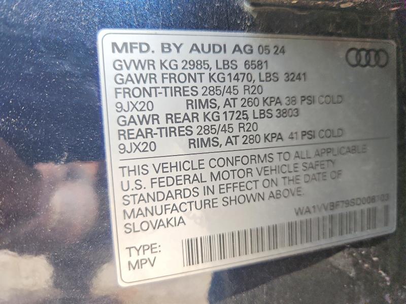 Aukcja sprzedaży 2025 Audi Q7, vin: WA1VVBF79SD006103, numer aukcji: 53119596