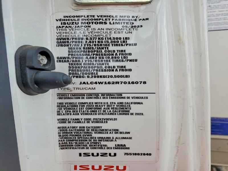 2024 Isuzu Npr Xd მანქანა იყიდება აუქციონზე, vin: JALC4W162R7016078, აუქციონის ნომერი: 55209246