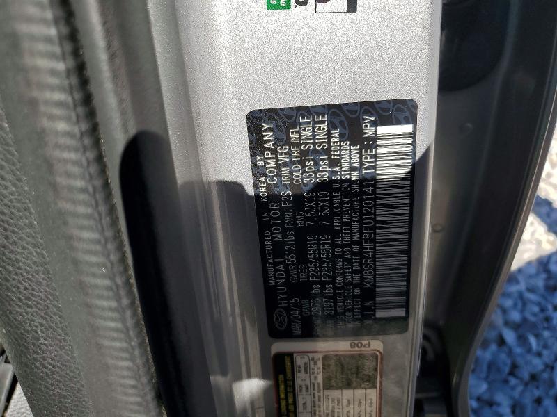 Продаж на аукціоні авто 2015 Hyundai Santa Fe, vin: KM8SR4HF8FU120141, номер лоту: 53703386