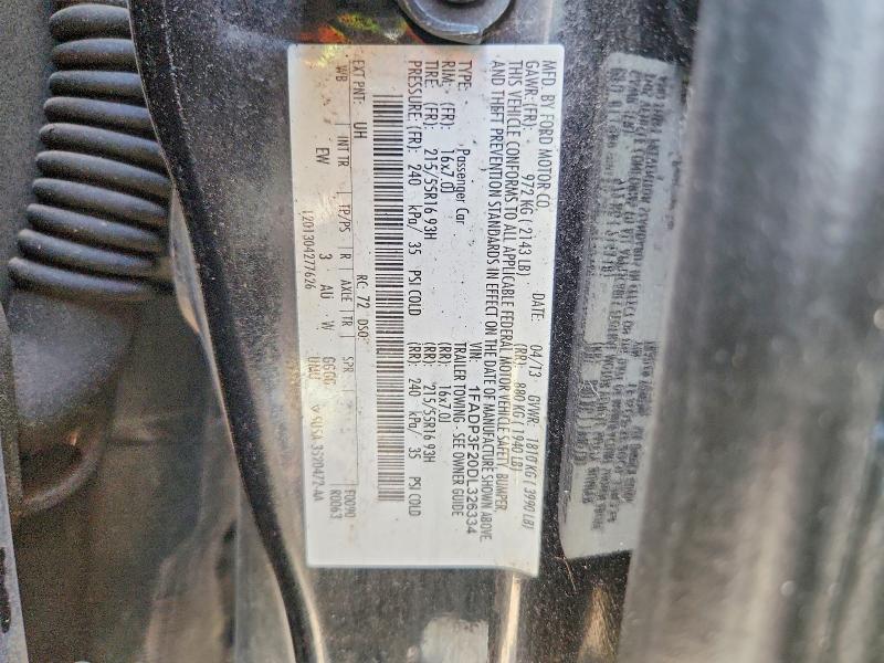 Продажа на аукционе авто 2013 Ford Focus, vin: 1FADP3F20DL326334, номер лота: 53114996