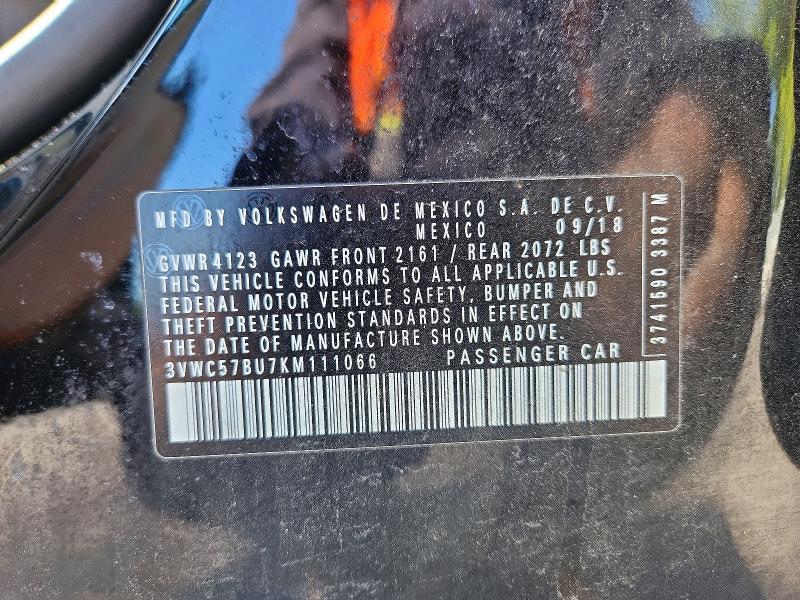 Aukcja sprzedaży 2019 Volkswagen Jetta, vin: 3VWC57BU7KM111066, numer aukcji: 51953816