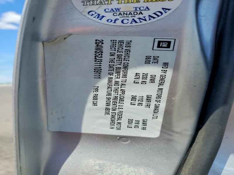 Aukcja sprzedaży 2001 Buick Century, vin: 2G4WS52J311109111, numer aukcji: 54353526
