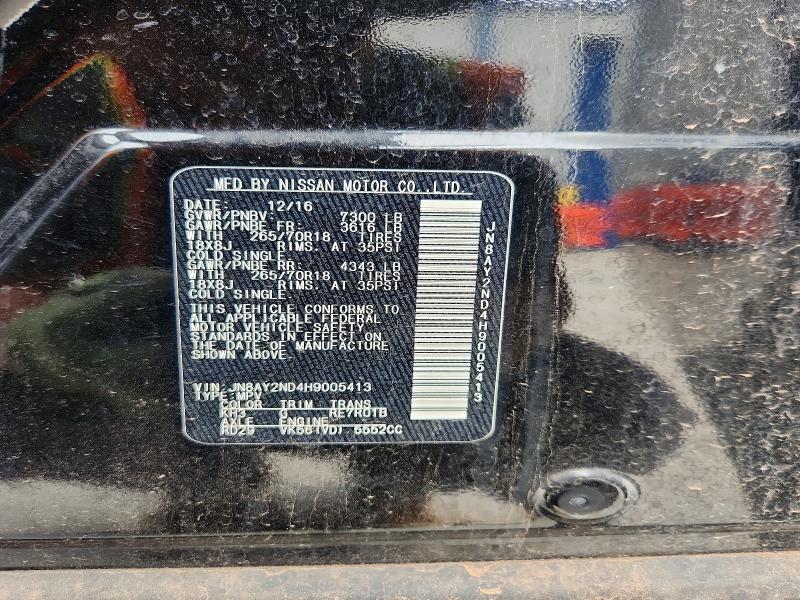 Продажа на аукционе авто 2017 Nissan Armada, vin: JN8AY2ND4H9005413, номер лота: 55556246