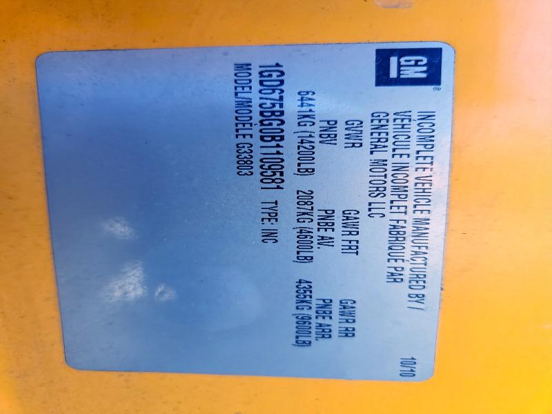 Auction sale of the 2011 Thomas Minotour G4500, vin: 1GD675BG0B1109581, lot number: 41884386