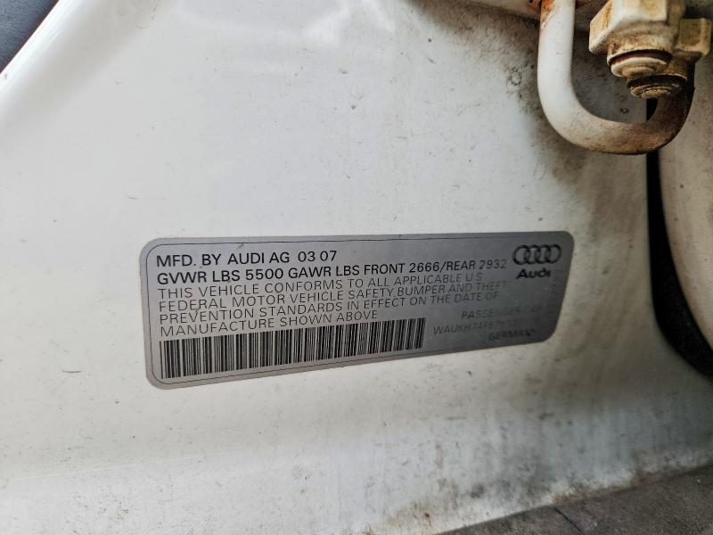 Продаж на аукціоні авто 2007 Audi A6, vin: WAUKH74F57N137728, номер лоту: 54672116