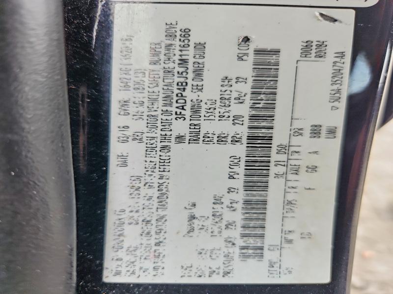 52885736 :رقم المزاد ، 3FADP4BJ5JM116566 vin ، 2018 Ford Fiesta مزاد بيع
