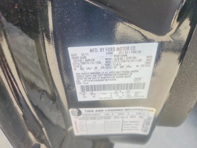 Aukcja sprzedaży 2011 Ford F150, vin: 1FTFW1R68BFB74355, numer aukcji: 53139096