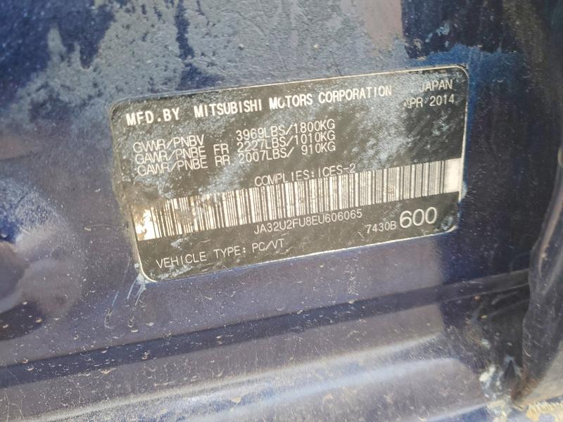 Продаж на аукціоні авто 2014 Mitsubishi Lancer, vin: JA32U2FU8EU606065, номер лоту: 55190586