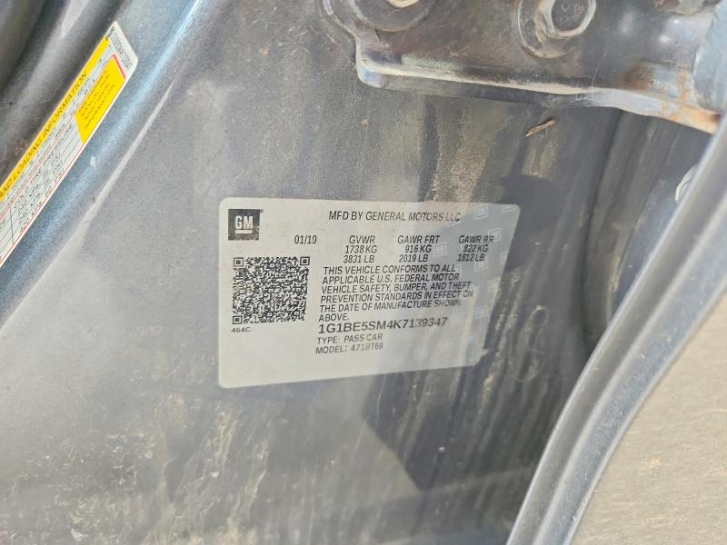 Продаж на аукціоні авто 2019 Chevrolet Cruze, vin: 1G1BE5SM4K7139347, номер лоту: 52613586