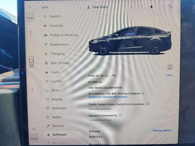 Продажа на аукционе авто 2022 Tesla Model X, vin: 7SAXCAE52NF341119, номер лота: 53067416