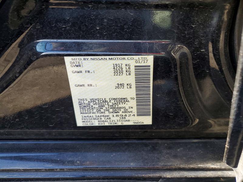 Aukcja sprzedaży 2017 Nissan Altima, vin: 1N4AL3AP6HC189424, numer aukcji: 52711036