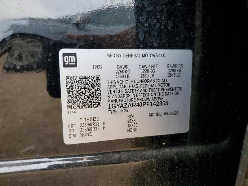 Aukcja sprzedaży 2023 Cadillac Xt4, vin: 1GYAZAR40PF142355, numer aukcji: 52411706