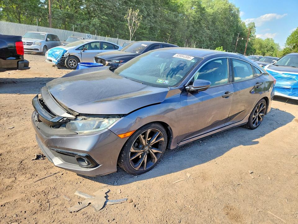 53984306 :رقم المزاد ، 2HGFC2F82KH521778 vin ، 2019 Honda Civic مزاد بيع