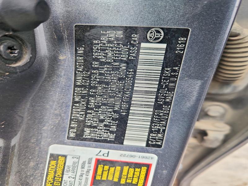 51813256 :رقم المزاد ، 4T1BF1FK4CU065464 vin ، 2012 Toyota Camry مزاد بيع