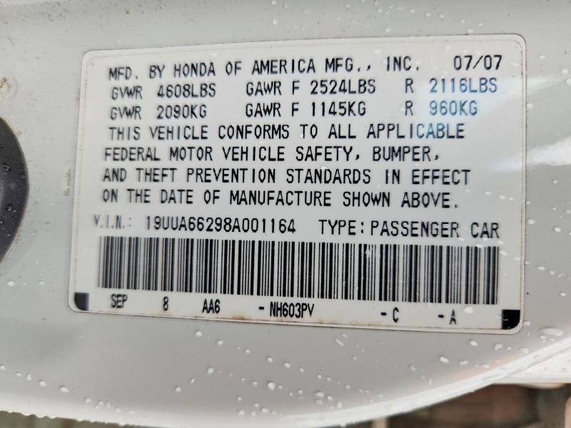 2008 Acura Tl მანქანა იყიდება აუქციონზე, vin: 19UUA66298A001164, აუქციონის ნომერი: 55344416