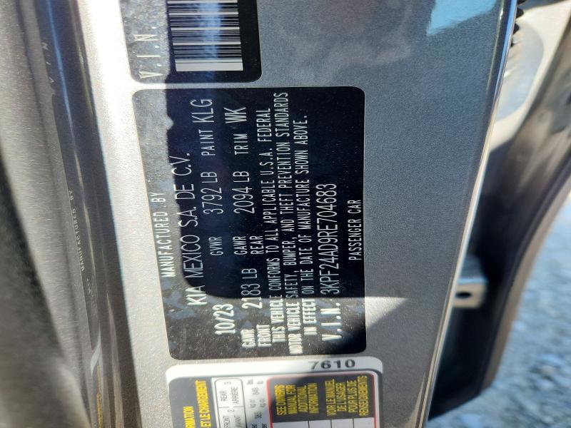 Продаж на аукціоні авто 2024 Kia Forte, vin: 3KPF24AD9RE704683, номер лоту: 53052386