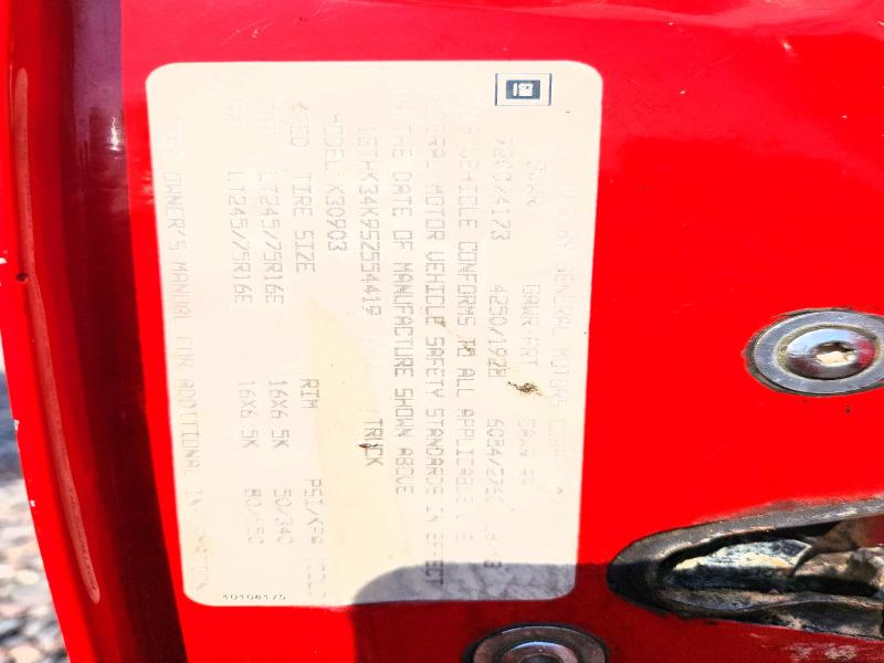 Продаж на аукціоні авто 1995 Gmc Sierra, vin: 1GTHK34K9SZ554419, номер лоту: 53622786