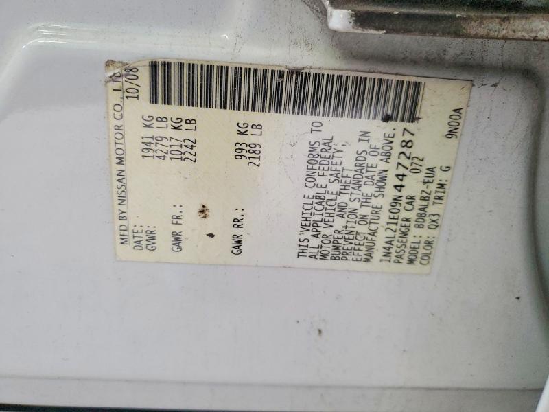 Продаж на аукціоні авто 2009 Nissan Altima, vin: 1N4AL21E09N447287, номер лоту: 51651816