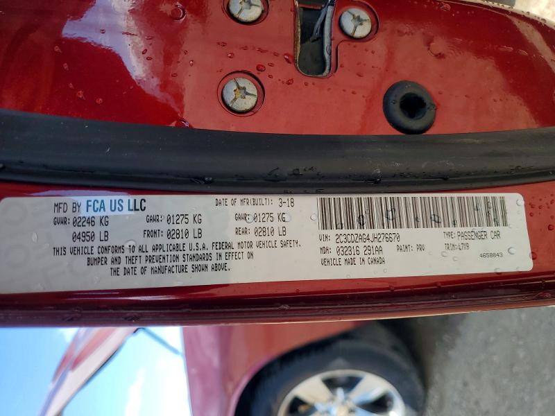 Aukcja sprzedaży 2018 Dodge Challenger, vin: 2C3CDZAG4JH276670, numer aukcji: 53365546