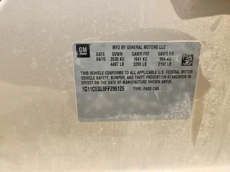 Продажа на аукционе авто 2015 Chevrolet Malibu, vin: 1G11C5SL8FF296125, номер лота: 53995166