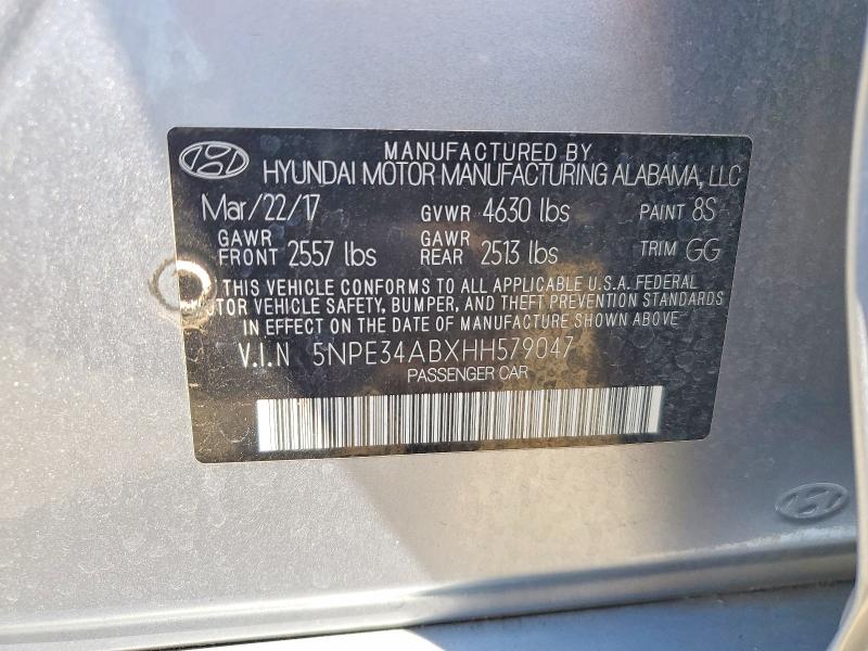 Продажа на аукционе авто 2017 Hyundai Sonata, vin: 5NPE34ABXHH579047, номер лота: 52863596