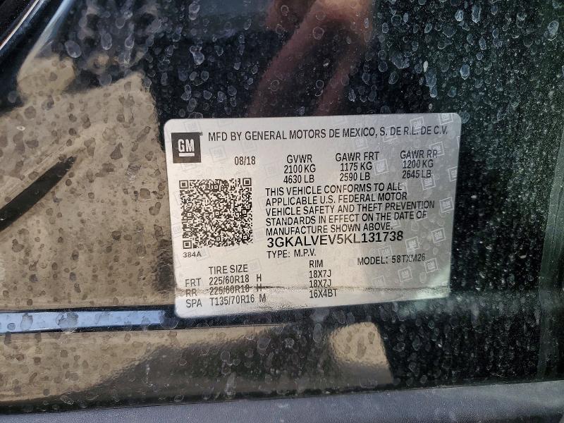 Aukcja sprzedaży 2019 Gmc Terrain, vin: 3GKALVEV5KL131738, numer aukcji: 52809806